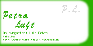 petra luft business card